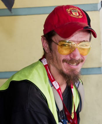 “I’ll be working on weekday mornings in Pyrmont and also on Glebe Pt Rd next to the Sonoma coffee shop if you’d like to buy a magazine.” (Photo: Peter Holcroft)