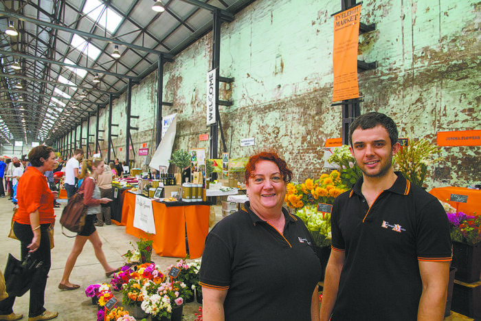 Kathy Tilbury and Sam Byrne at Eveleigh Farmers’ Market (Photo: Esther Butcher)