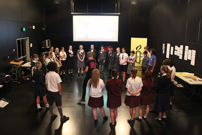 Caption: Amnesty’s Queensland Schools Conference at Brisbane State High School, May 9, 2013 (Photo: Supplied)