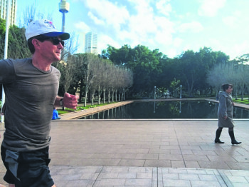 Training in Hyde Park (Photo: Peter Whitehead)