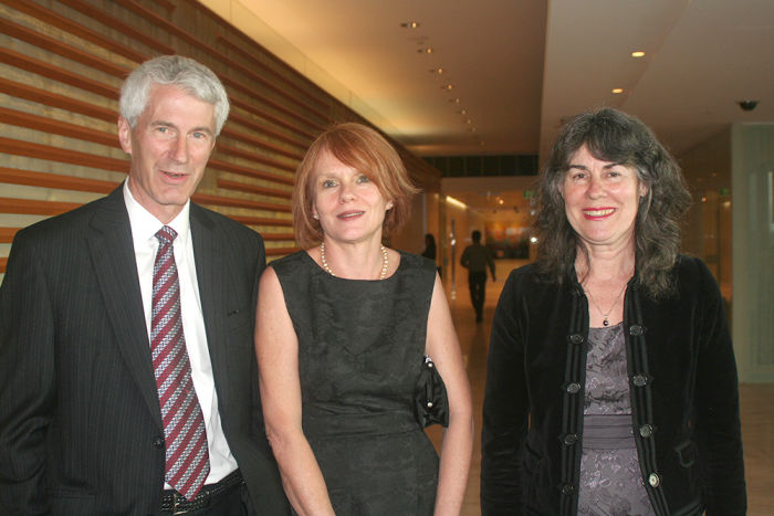 Anthony and Chrissie Foster, ASCA Ambassadors, on either side of Dr Pam Stavropoulos, Consultant in Clinical Research, ASCA (Photo: Dan Kezelman)