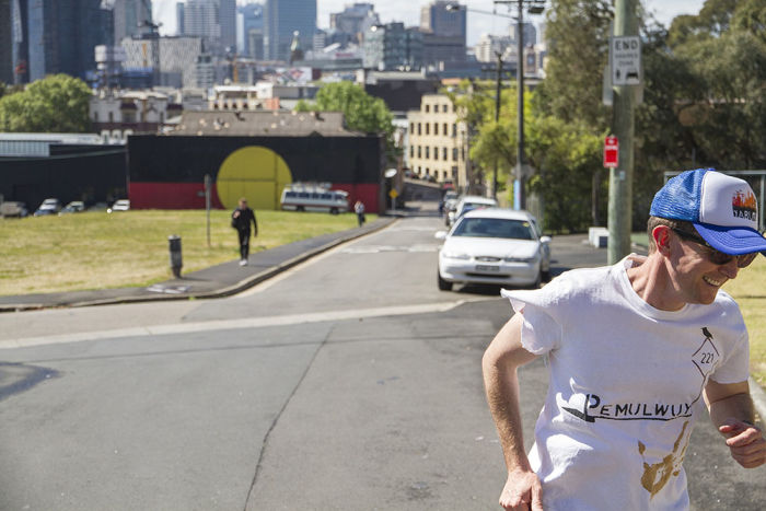 Andrew Collis training in Redfern (Photo: Esther Butcher)