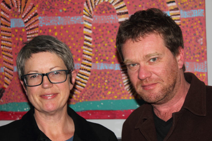 Nikki Woolley from the Australian Drug Foundation and Gideon Warhaft, co-founder of Unharm. Photo: Lyn Turnbull