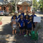 Newtown Public School kids erected barriers in the No Stopping zones near their school. Photo: supplied