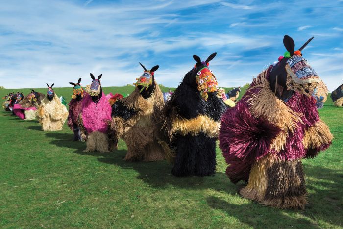 The hypnotic susurrations of the horse-suits in Nick Cave’s Heard. Photo: Courtesy of the artist