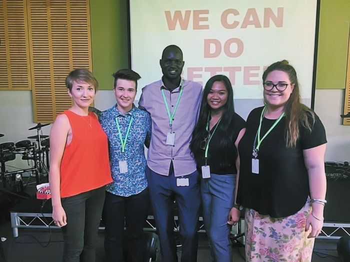 Table talk facilitators with RACS policy expert (left), Tina, and storyteller, Dor (centre) Photo: Supplied