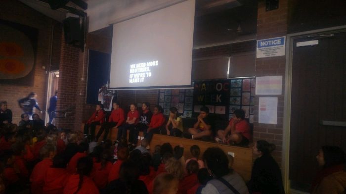Darlington Public School NAIDOC Week assembly Photo: supplied