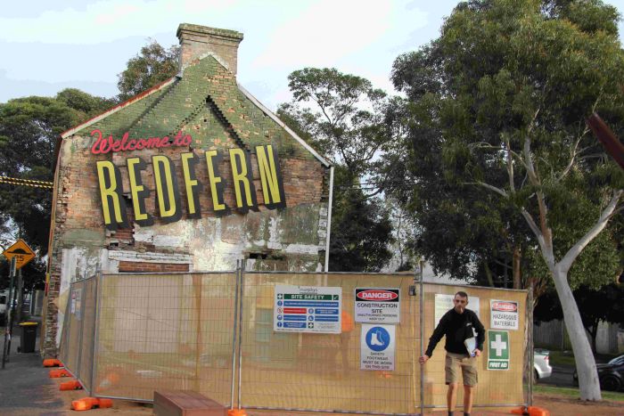 Structural repairs to Redfern Terrace Photo: Lyn Turnbull