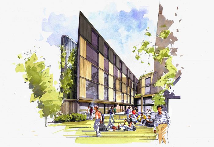 Foyer Artists Impression of courtyard from Myrtle Lane Image: supplied