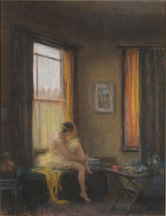 Janet Cumbrae Stewart, Studio fairy, (1920s), pastel (Collection: National Gallery of Victoria, Melbourne, Felton Bequest 1930)