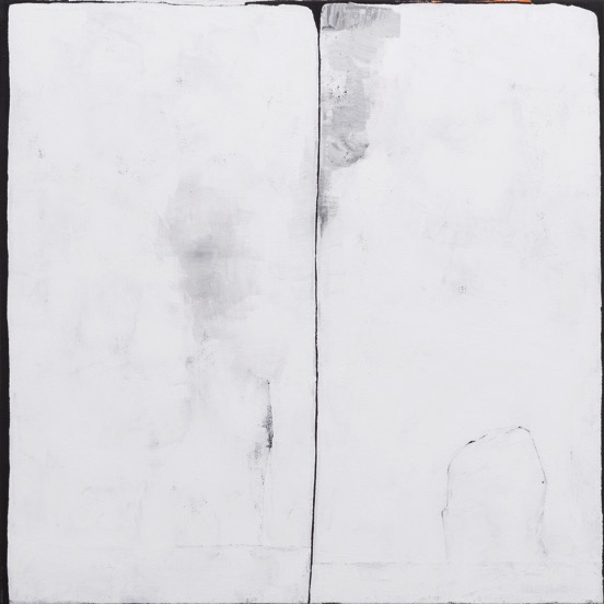 Over vertigo VI, 2017, acrylic on canvas, 102x102cm. Image: Hayley Megan French