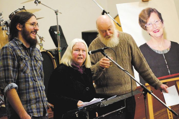 Al Turnbull leads a moving rendition of 'Bread and Roses'. Photo: Andrew Collis