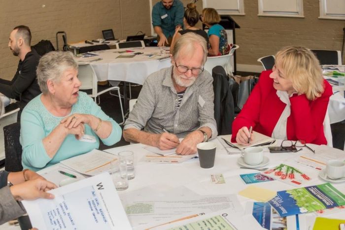 Waterloo NAB reps at forum with Dr Anderson Photo: Supplied