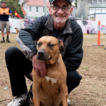 Marc Clarke with Dog. Photo: Sarah Rhodes, Lumina Collective (supplied by City of Sydney)