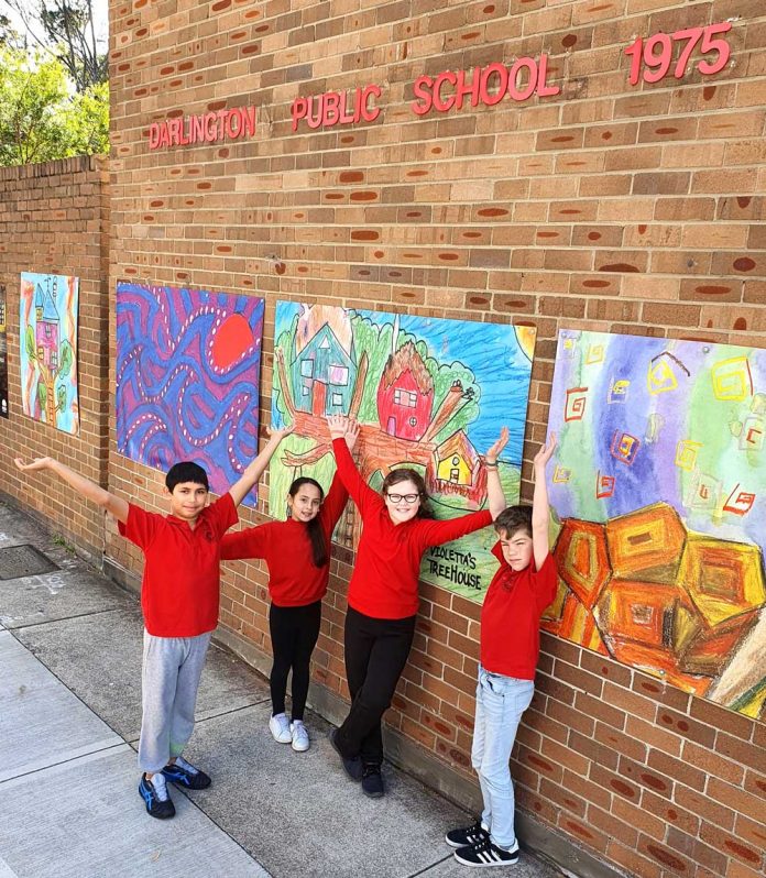 Colour and creativity has been encouraged at Darlington Public School since schools went back after the Covid lockdown. Photo: Supplied