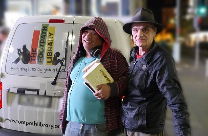 On the street and online this library helps the homeless