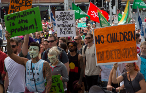Protest march on March 22 (Photo: Claire Mahjoub) 