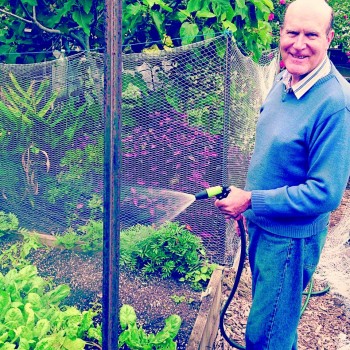 John at work in the Eden Community Garden (Photo: Andrew Collis)